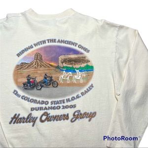 Anvil Harley Owners Hog Ride 2005 Long Sleeve Button Down Shirt